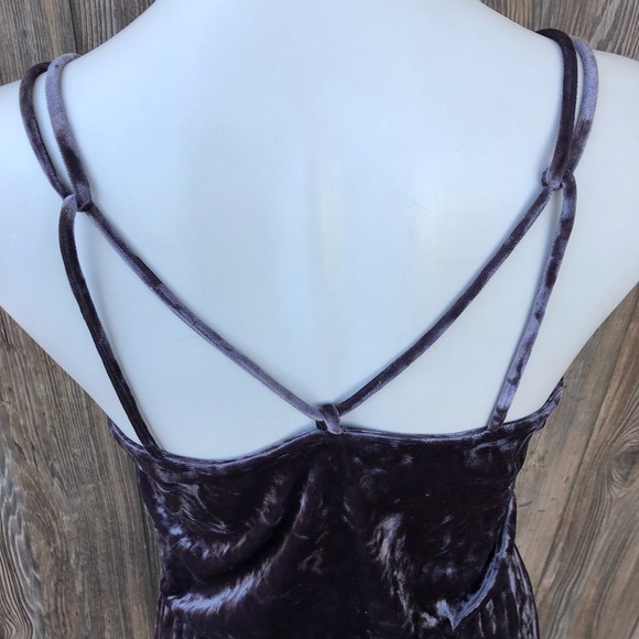 KENDALL & Kylie Gunmetal Velvet Romper Playsuit - Picture 7 of 14